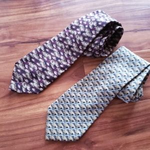 2 Ties to Nature Men's 100% SILK tie